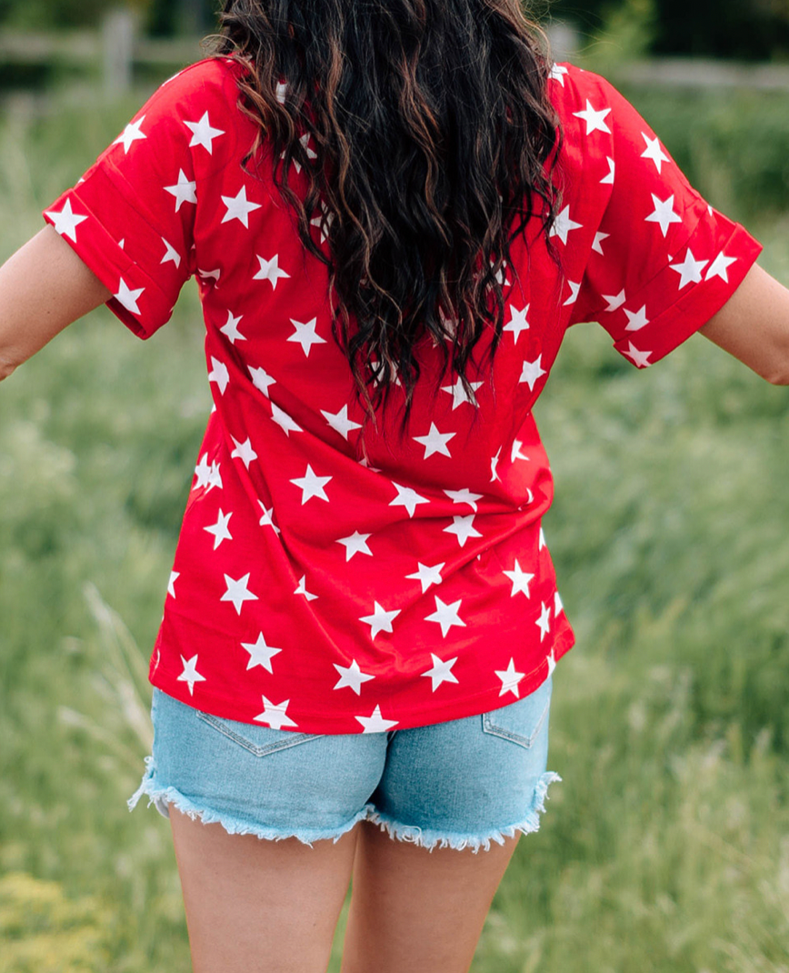 Star Spangled Pocket Top