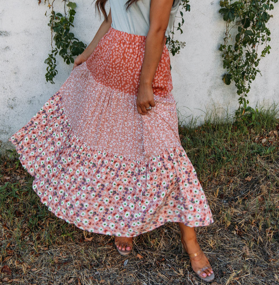 Fun + Floral Maxi Skirt