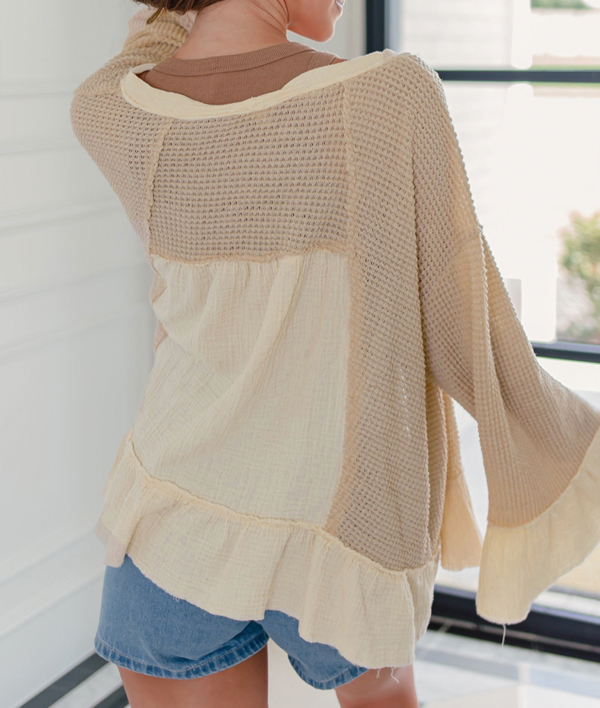 Ruffle Knit Cardigan