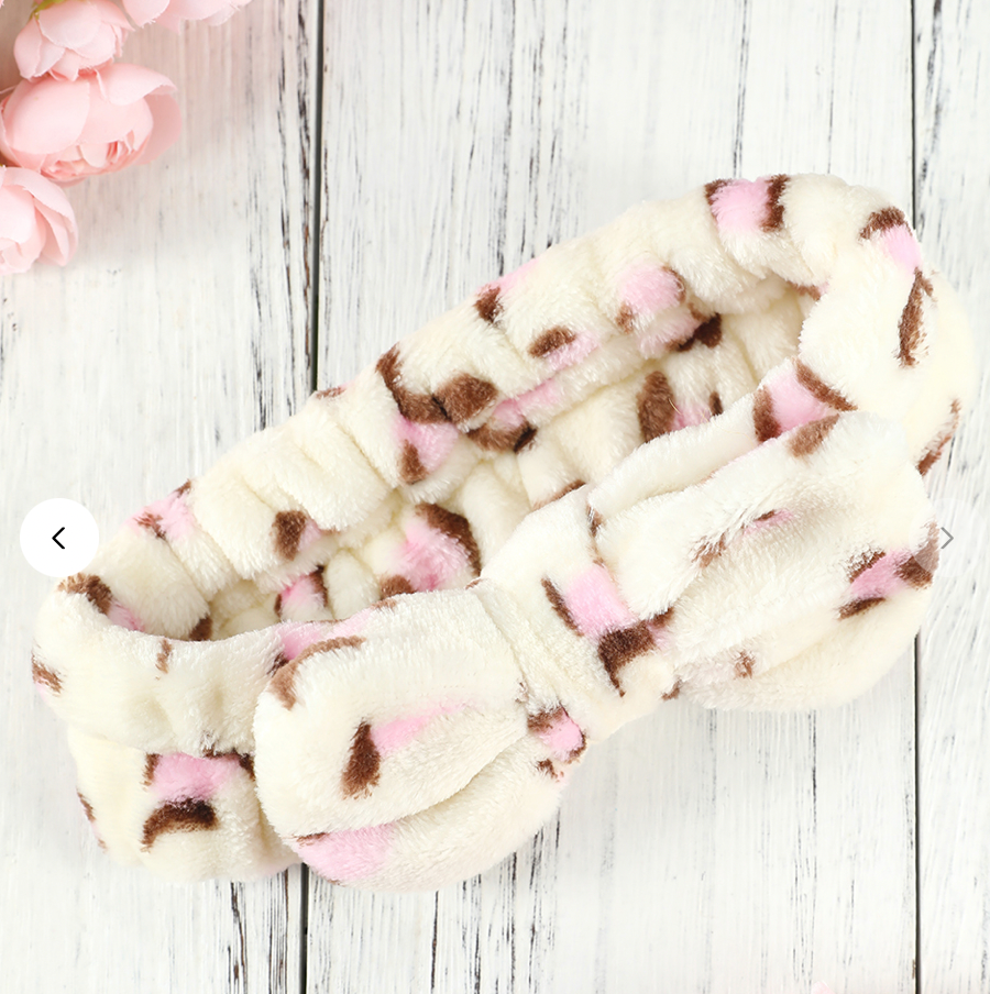 Leopard Plush Knot headband