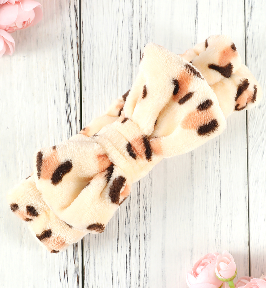Leopard Plush Knot headband