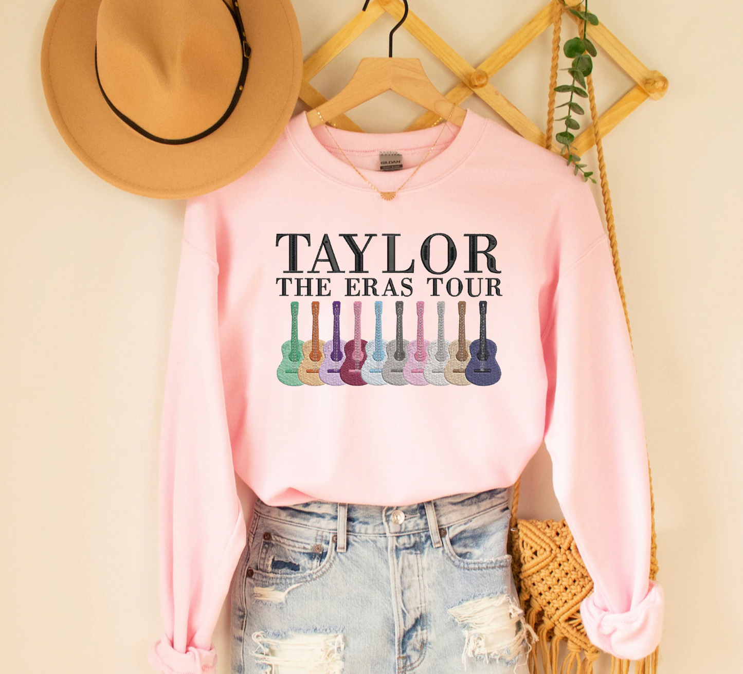Eras Guitar Embroidered Sweatshirt