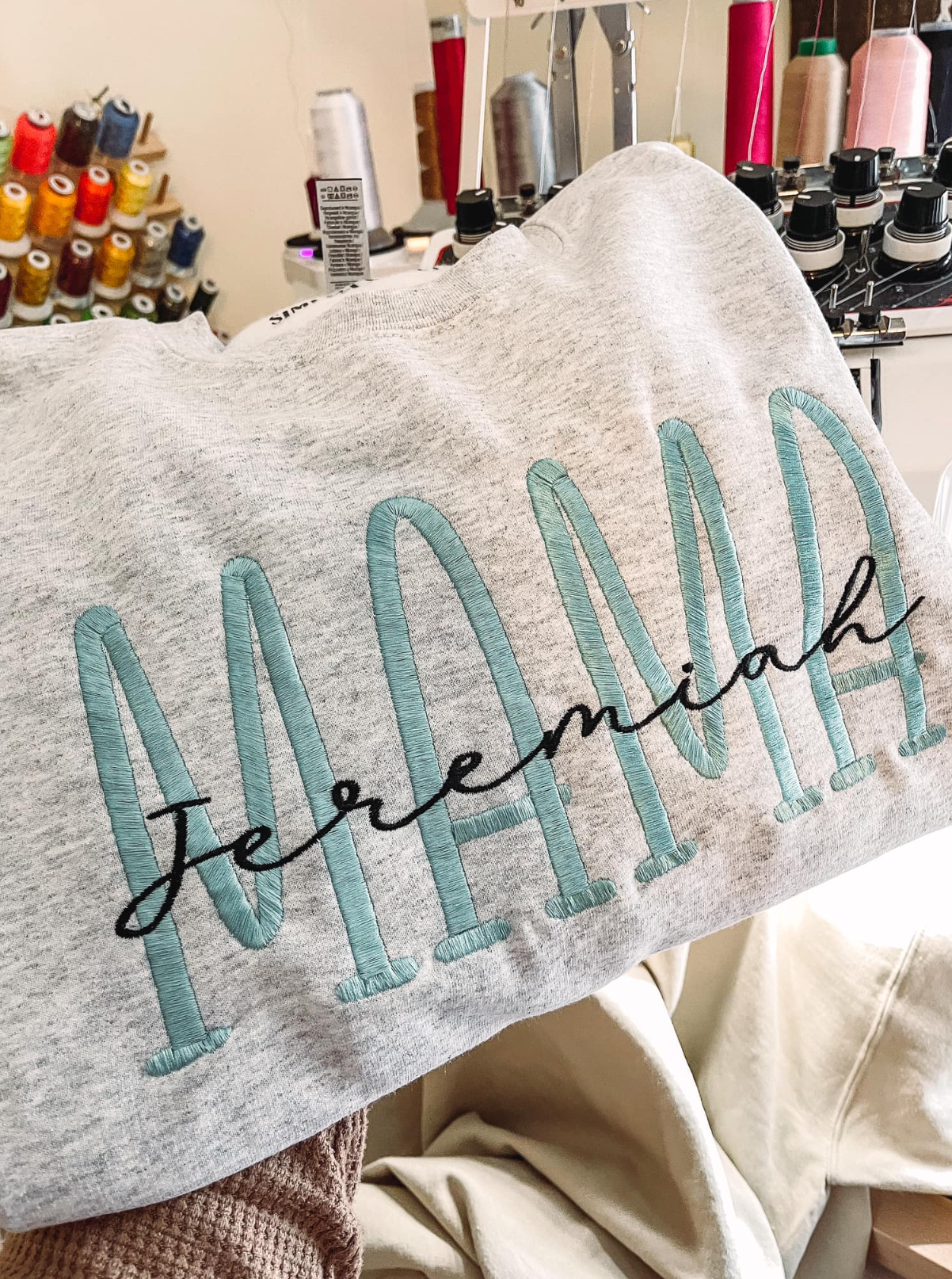 Customized Mama Embroidered Sweatshirts