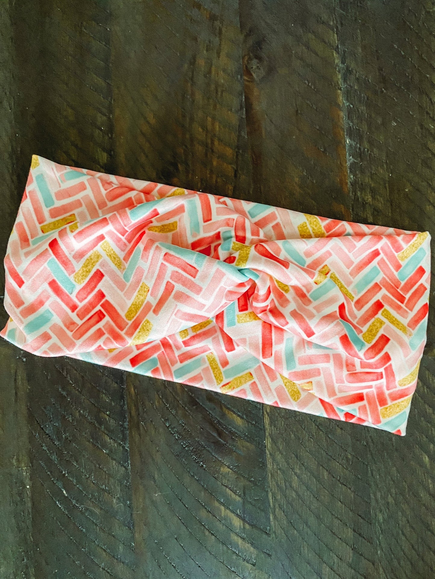 Pink Chevron Headband