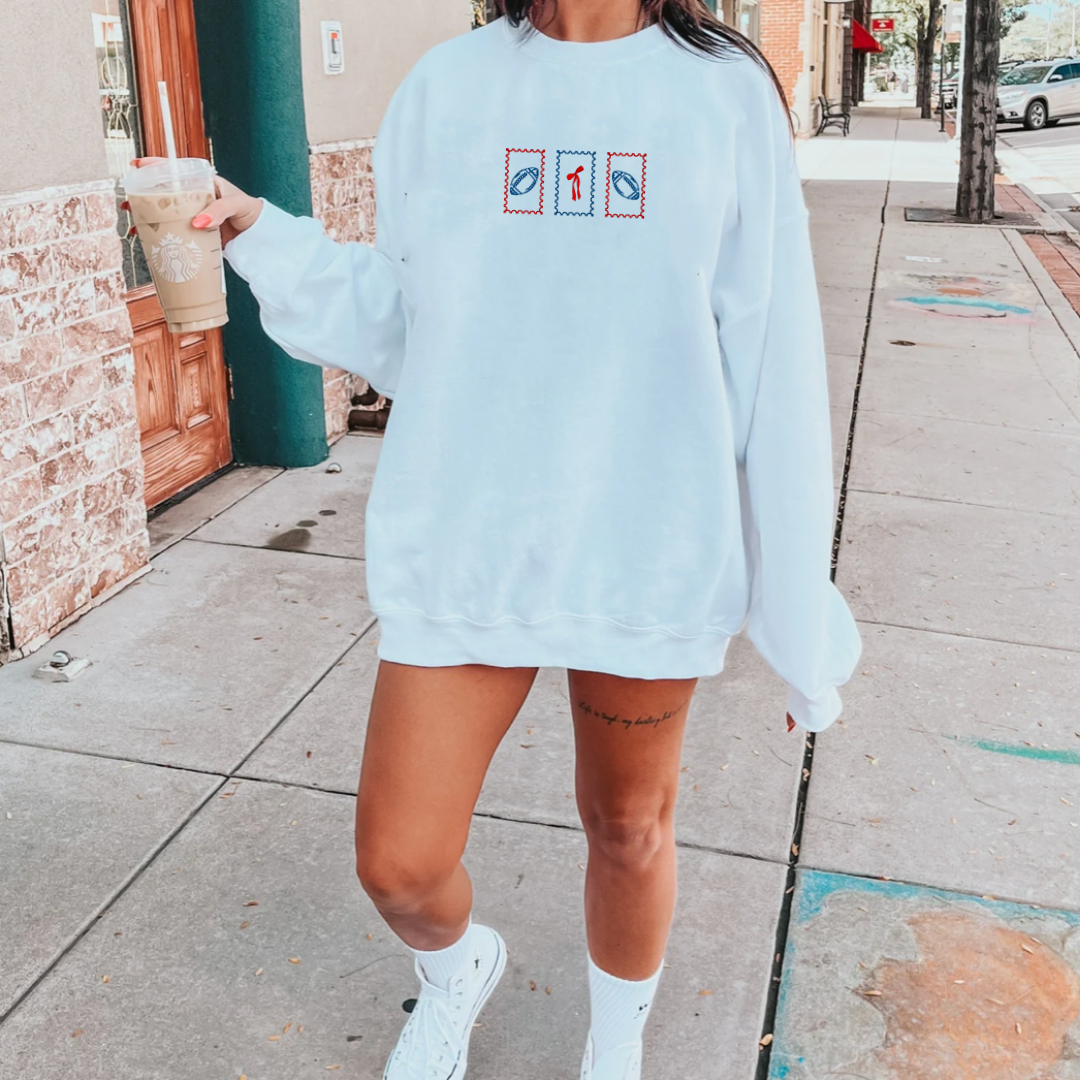 Buffalo Football Stamp Embroidered Sweatshirt