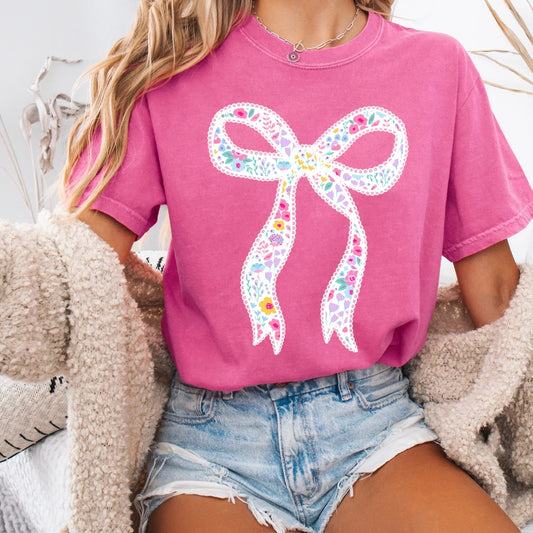 Floral Bow Tee