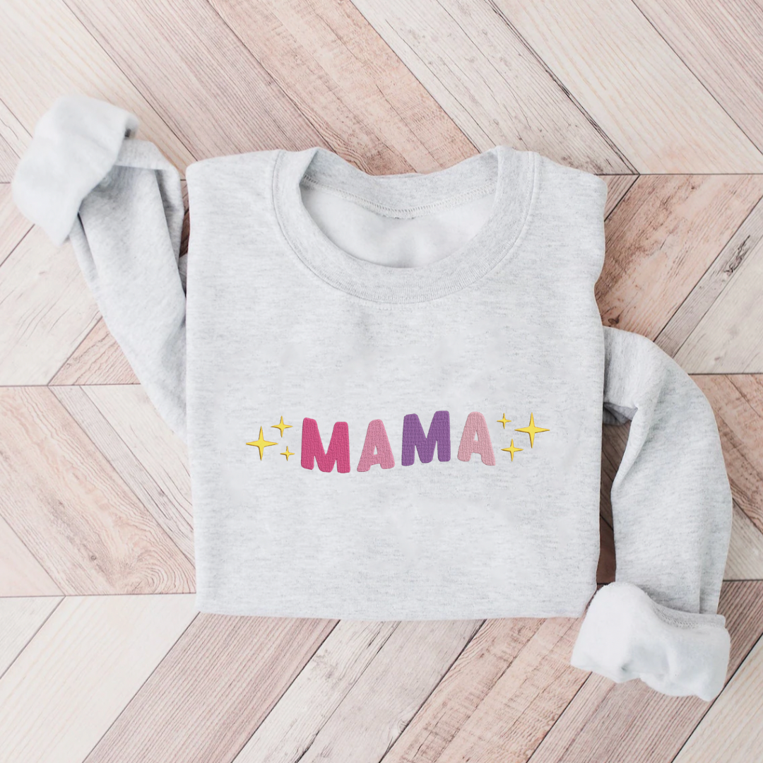 Sparkle Mama Embroidered Sweatshirt