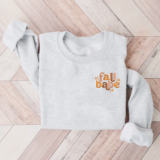 FALL BABE EMBROIDERED SWEATSHIRT