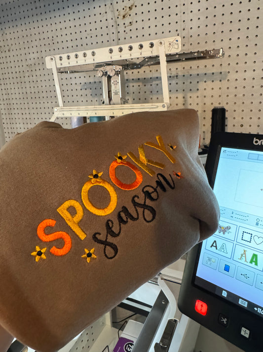 SPOOKY SEASON EMBROIDERED SWEATSHIRT