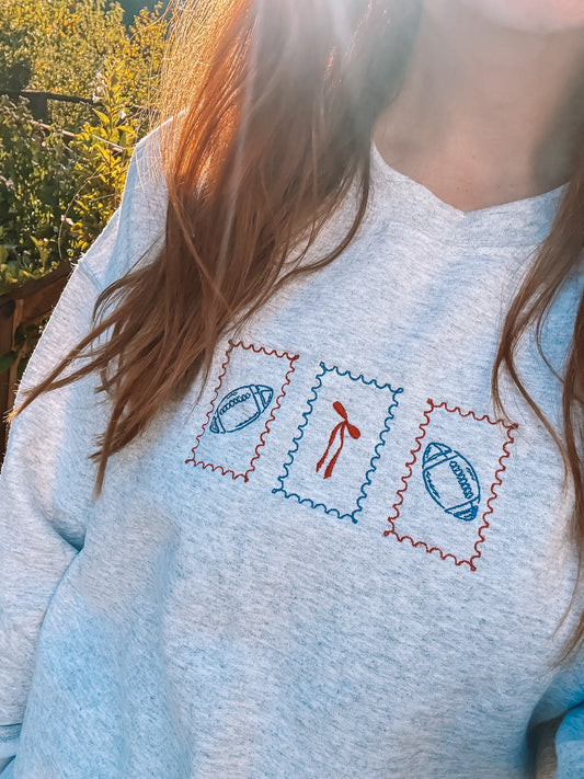 Buffalo Football Stamp Embroidered Sweatshirt