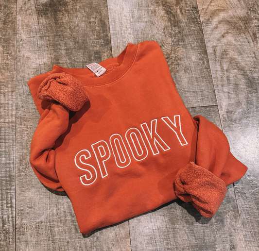 Spooky Embroidered Sweatshirt