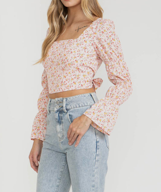 Bianca Floral Crop