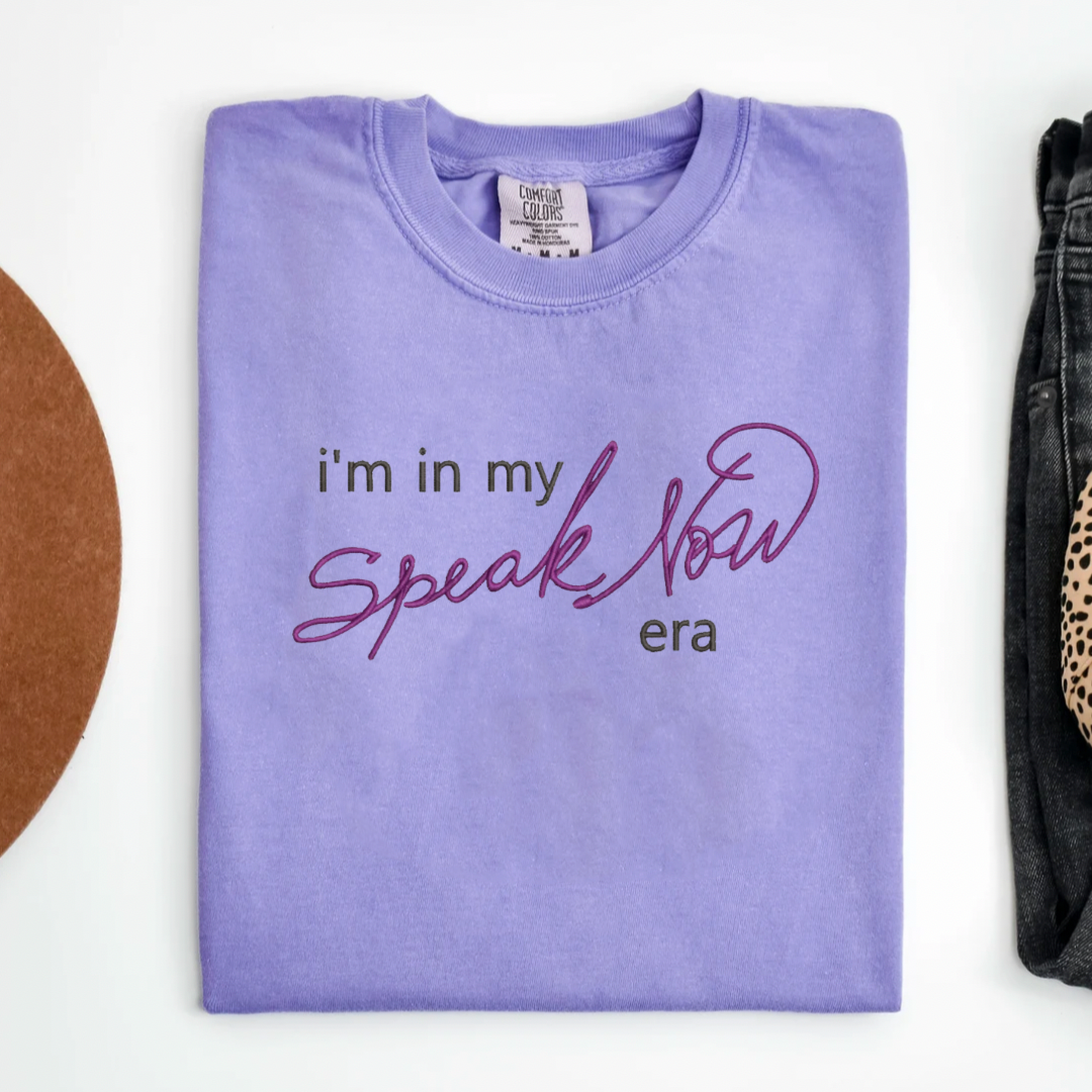 In My Speak Now Era Embroidered Tee