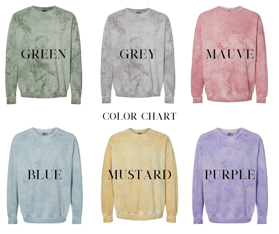 Varsity Monogram Embroidered Colorblast Crewneck