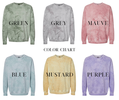 Varsity Monogram Embroidered Colorblast Crewneck
