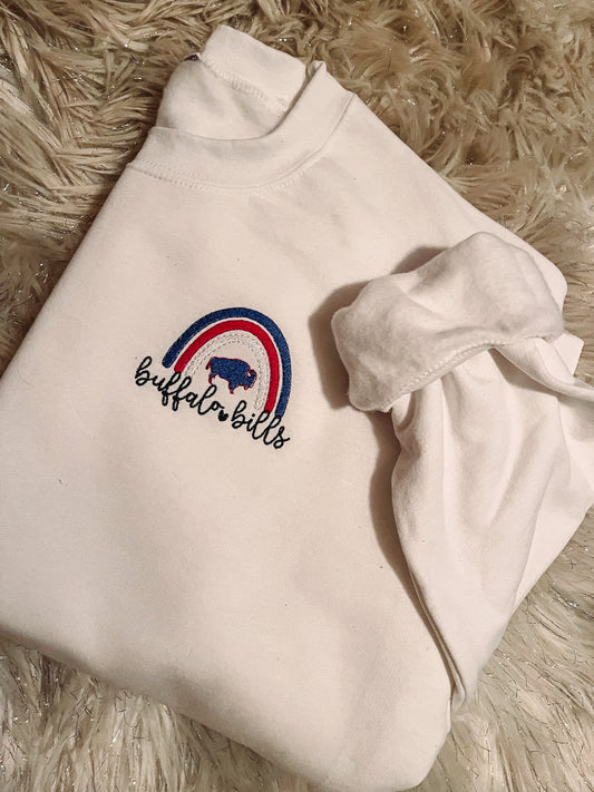 Buffalo Rainbow Embroidered Sweatshirt