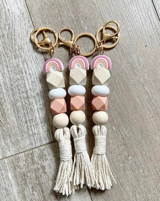 Boho Rainbow Keychain - RTS