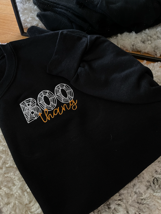 YOUTH Boo Thang Embroidered Tee + Sweatshirts