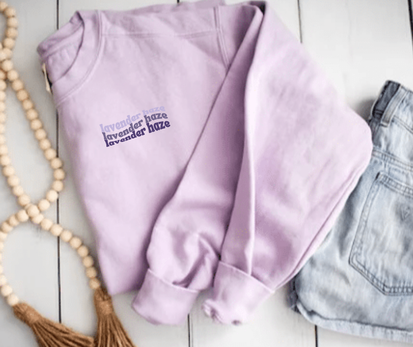 Lavender Haze Embroidered Sweatshirt