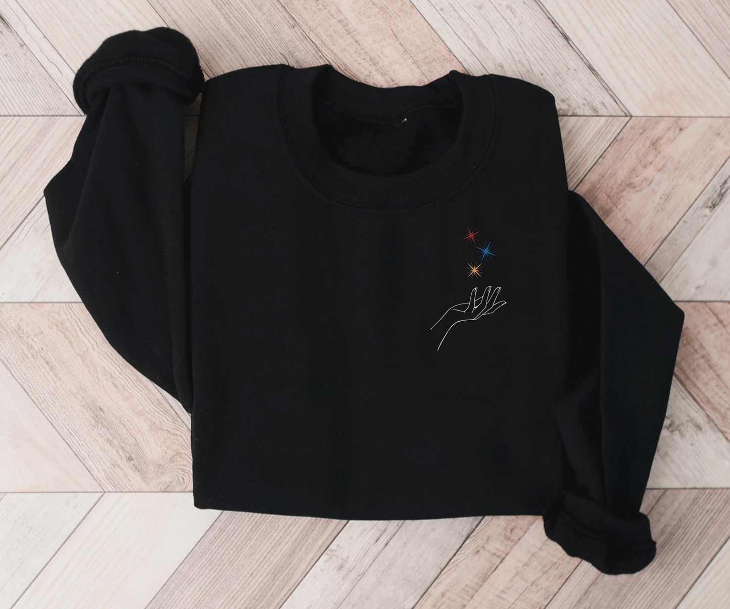 Stars By The Pocketful Embroidered Sweatshirt