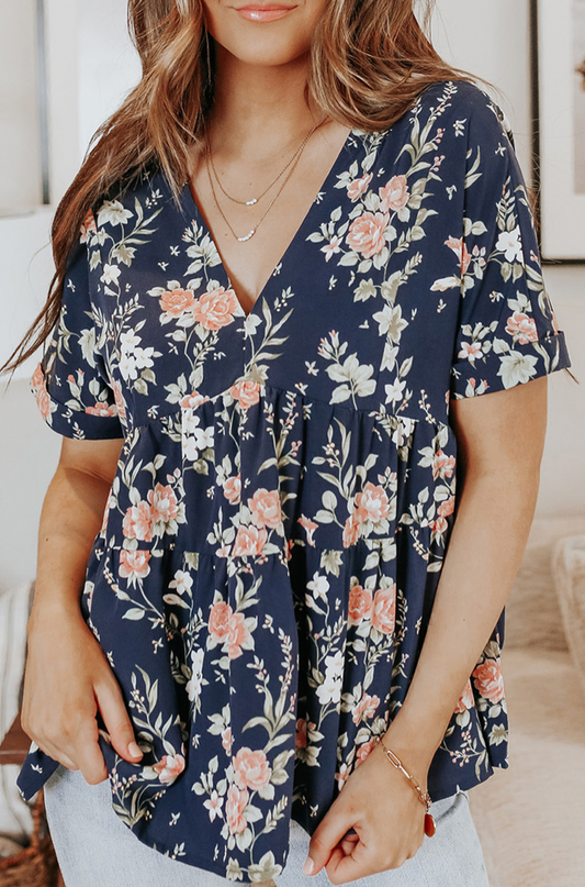 Hello Babydoll Floral Top