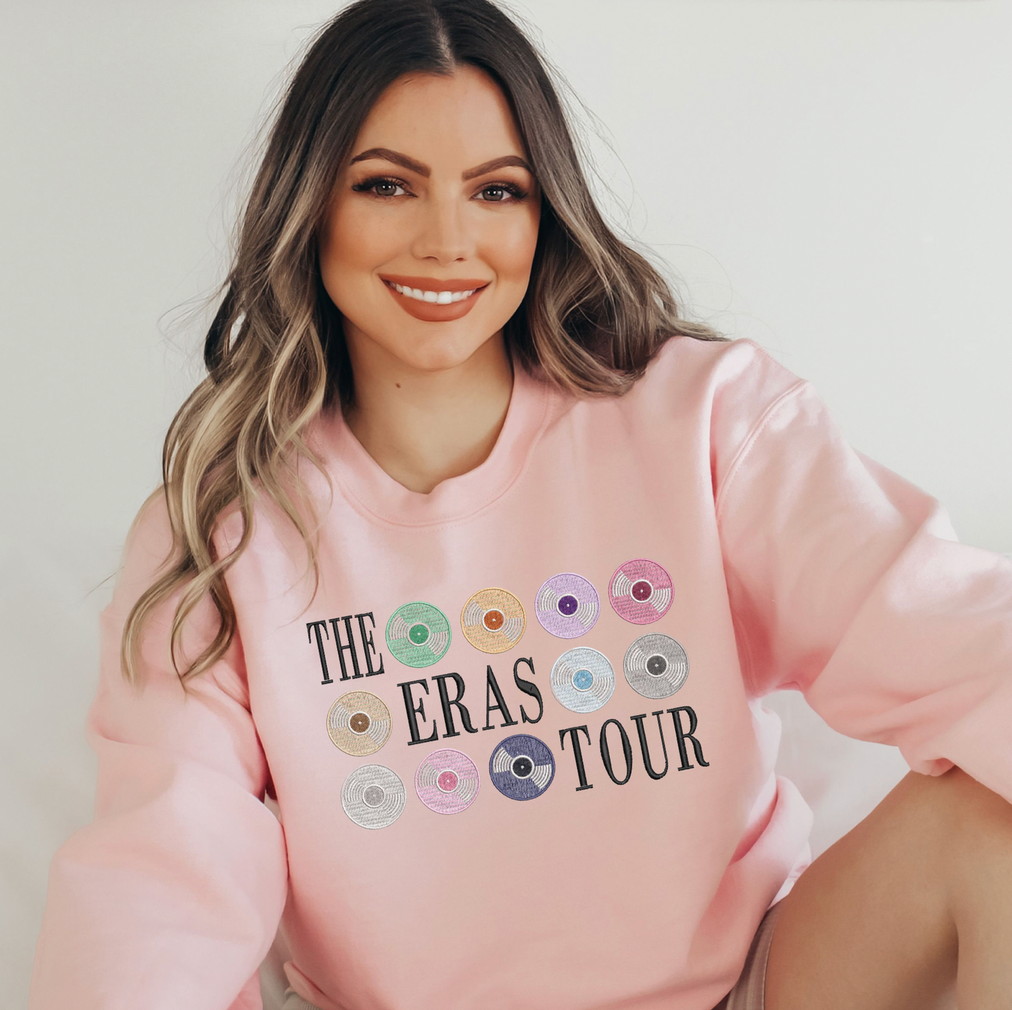 Eras Vinyl Embroidered Sweatshirt