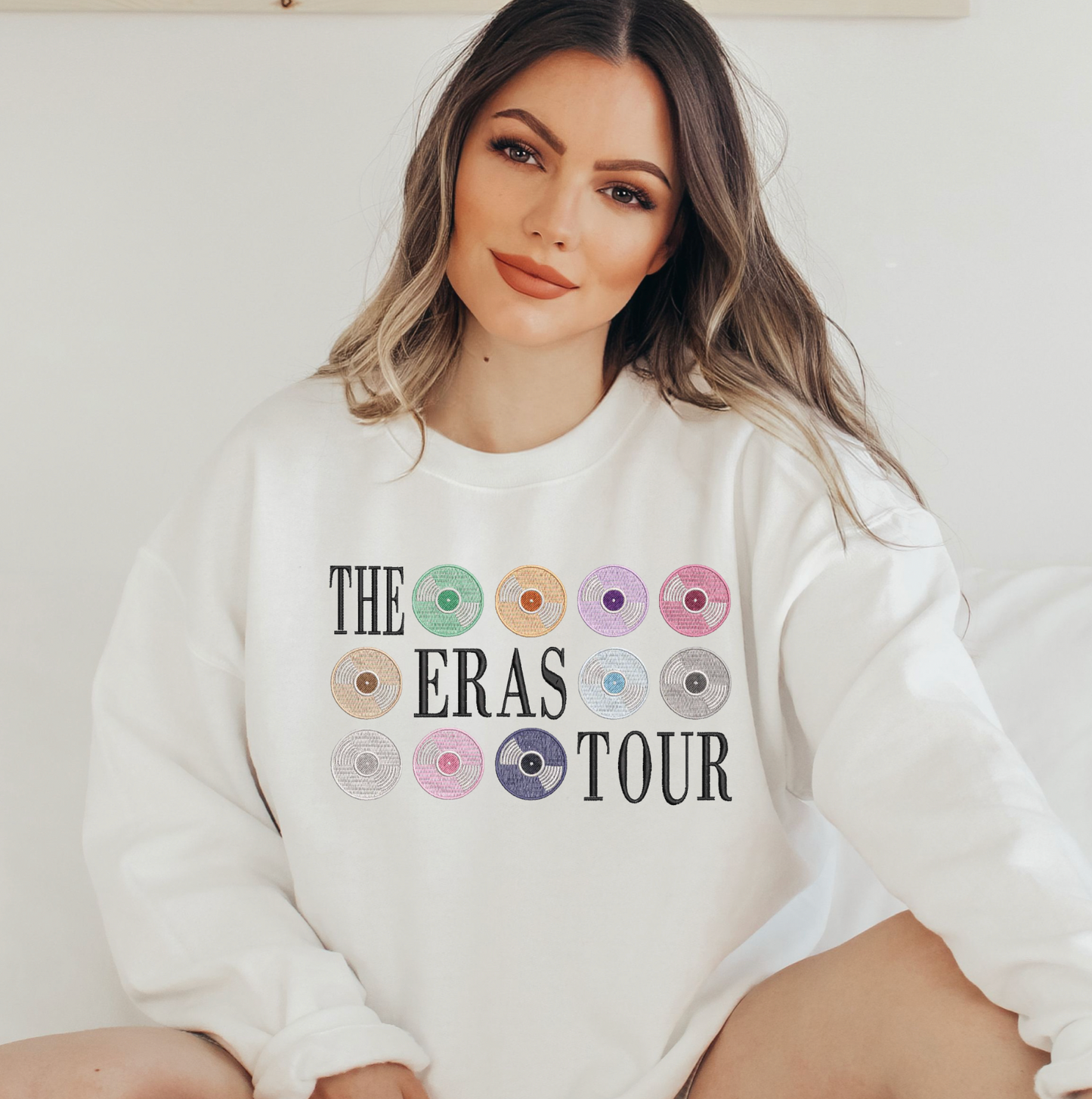 Eras Vinyl Embroidered Sweatshirt